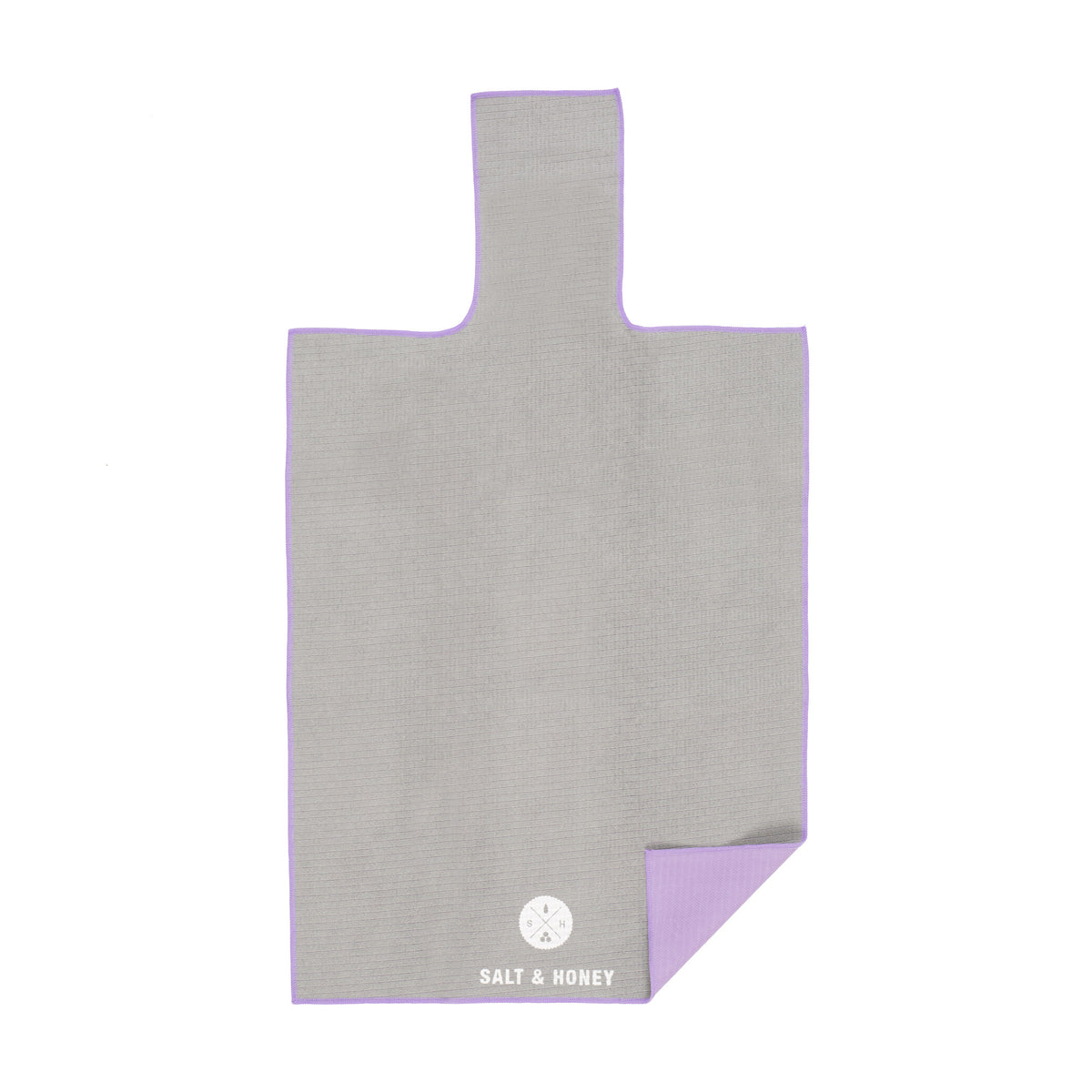 Gray/Purple – Salt & Honey - Non-Slip Pilates Reformer Towel