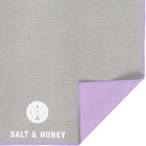 Non-Slip Pilates Reformer Towel | Gray/Purple